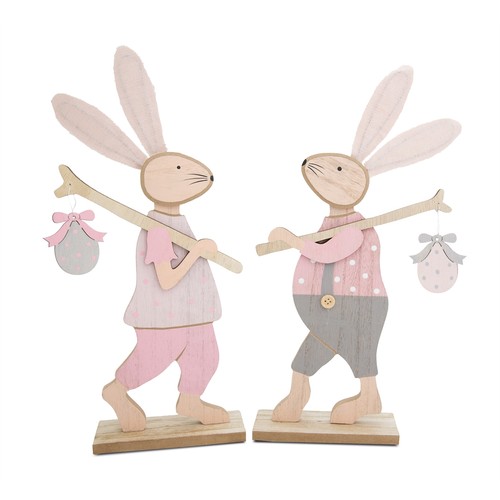 Osterdeko holz hase mit - hase,