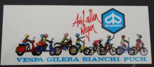 Werbe aufkleber piaggio - werbe-aufkleber, auf