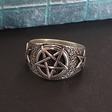 Pentagramm Silber 925 Herren Ring
