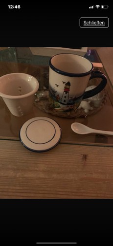 Tee tasse mit deckel sieb - mit,