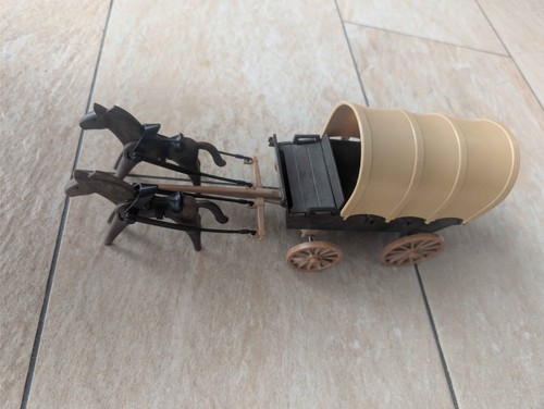 Playmobil pferde mit - pferde, planwagen