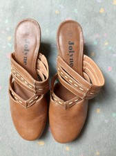 Halbschuhe (Clogs) braun Gr. 40, Absatz 6cm Neu