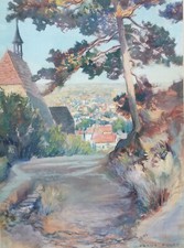 Aquarell stadtansicht mit - aquarell:,