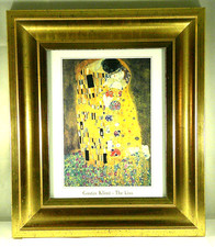 Gerahmter Kunstdruck - Holzrahmen - Gustav Klimt - Der Kuss