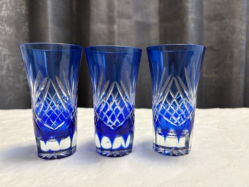 Vintage blau kristallglas - blau,