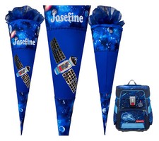 Schultüte passend zum Step by Step Shuttle elio,Shuttle,Spaceship,Universum,Name