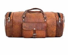 Herren Echtes Leder Rund Retro