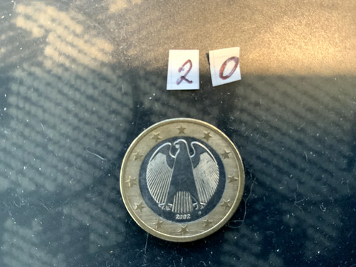 Euro münze 2002 drehende - münze,, 2002,