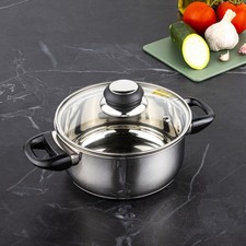 Edelstahl Fleischtopf 1 L – Kochtopf Sylt, Topf für Induktion, hochwertig