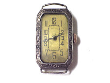 Art Deco 800.Silber Damenuhr Tank Watch 30er Jahre