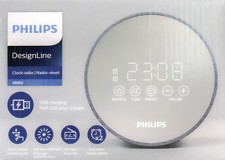 Philips TADR402/12 Radiowecker, Netzbetrieb, USB, grau, DISPLAY LEICHT ZERKRATZT