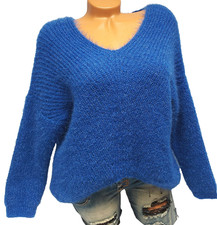 Italy Kuschel Pullover Blau