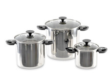 Edelstahl Topfset 6-tlg Inkl