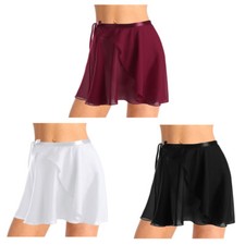 Damen Mädchen Chiffon Rock Wickelröcke Latein Tanzrock Unterrock Strandrock