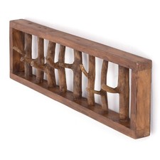 WANDGARDEROBE "TREIBHOLZ UNIKAT" | 82x22x12 cm, Recyclingholz | Kleiderhaken