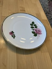 Eschenbach Bavaria Porzellan Teller Platte Blumen Rose ca. 28cm Durchmesser 1995