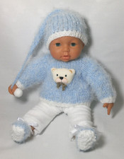 Pullover Hose Schuhe Mütze PuppenkleidungSachen  Re born Baby 43cm  40-45 cm