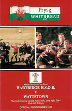 Hartridge HSOB v Wattstown 1994 Welsh Districts Cup Finale Rugby-Programm WALES