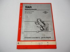 S&S Ballenschleuder 1882 für Fahr HD300 Presse Anbauanleitung Ersatzteilliste