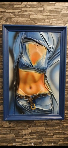 Lederbild frau vintage - lederbild,