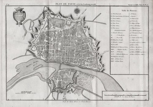 Pavia plan map italia italy - map,