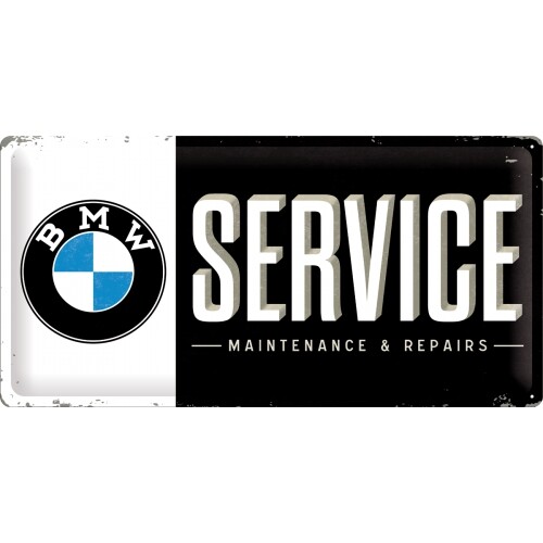 Blechschild bmw service - service",