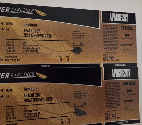 Tickets vip loge apache 207 - tickets,