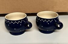 2 Tassen D10 blau, Rheinsberg Keramik, Rheinsberger, Handarbeit Deutschland