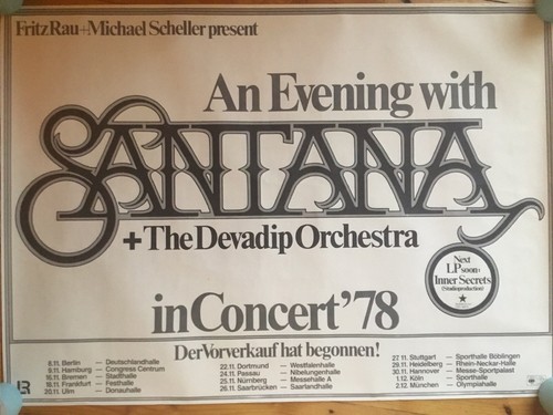Santana konzertplakat poster - santana,