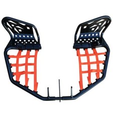 QuadSport schwarze Racing Nerv Nerf Bar R1 Netze Orange Quad ATV Yamaha YFM 700R