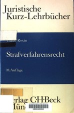 Strafverfahrensrecht : e