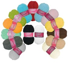5 x 100g Kuschelgarn Polar Puf Strickgarn Kuschelwolle Wintergarn Farbwahl