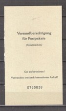 Berlin Versandberechtigung für Postpakete postfrisch -E54