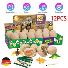 12Stück Dinosaurier Eier Ausgrabungsset, Dinosaurier Ei Ausgrabung 12 Dinosauri！