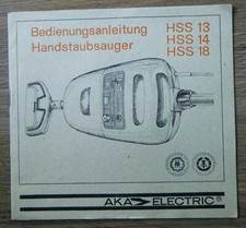 Bedienungsanleitung Handstaubsauger HSS Gerät Elektrowärme Altenburg 1982 DDR