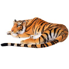 TE-Trend Tiger Classic Kuscheltier Plüschtier Großkatze Raubtier 80cm liegend