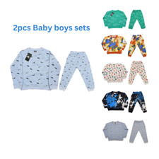 Baby Jungen Fleece Sweatshirt Kapuze Hoodies Hose Trainingsanzug Outfit Set Kleidung