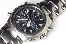 ROOX Alba chronograph ALARM Y182-6F10  Japan quartz watch  for repairs   -22711