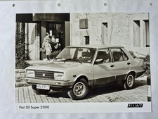Presseinformation Fiat 131 Super 2000 02/1982 mit SW-Hochglanzfoto und Text