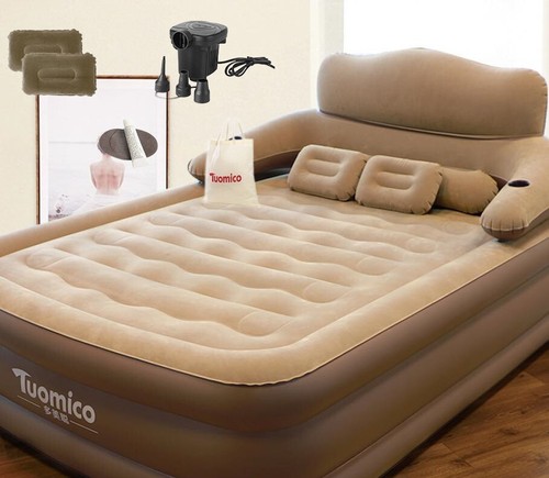 Luftbett mit pumpe kopfkissen - luftbett,