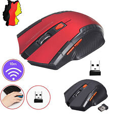 PC Maus Wireless Schnurlos Mouse Kabellos Funk + USB Empfänger DE-