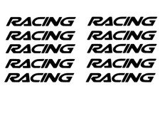 Racing 10 x Aufkleber