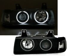 CCFL Angel Eyes Scheinwerfer Set in Schwarz für 3er BMW E36 Coupe + Cabrio