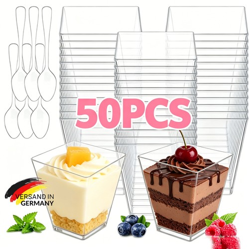 50x mini desserttasse - 50x,