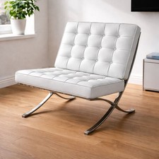 Barcelona Chair Sessel Weiß -