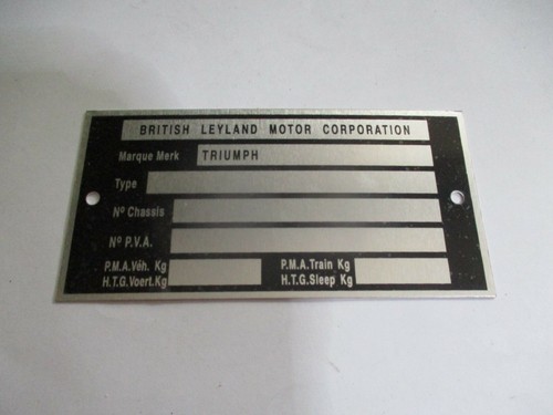 Typenschild schild british - typenschild,