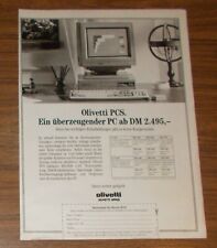 Seltene Werbung OLIVETTI PCS 86 PCS 296 Personal Computer 1990