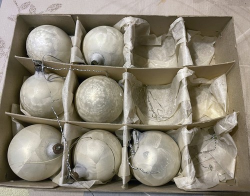 Weihnachtsbaumkugeln weiß - 7,
