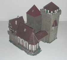 Faller HO Burg Burganlage mit Kirche um 1960/70 Modelleisenbahn Zubehör