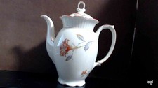 Kaffeekanne  Waldershof Franz Neukirchner  weiß/rot  Blüte, Höhe 26cm selten